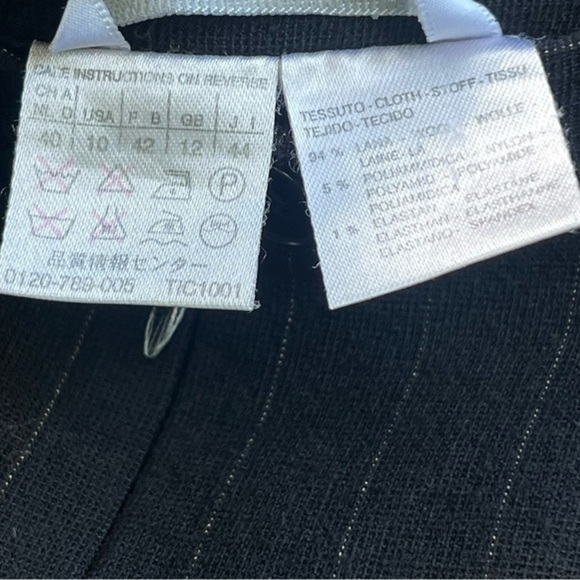 MaxMara Italian Knee Length Skirt Wool Womens 10 Black Modest Quiet Luxury Style - Picture 8 of 11